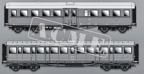 ACME 55334 - H0 - 2-tlg. Set Personenwagen 1951R + 1949R, FS, Ep. IV
